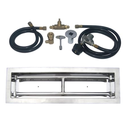 Sleep Ez 18 in. Stainless Steel Drop-In Rectangular Burner Kit, Liquid Propane SL2646346